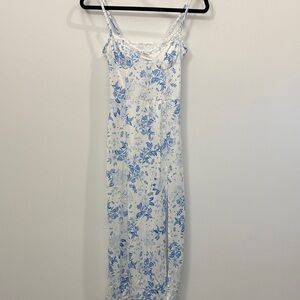 Floral Lace Trim Dress